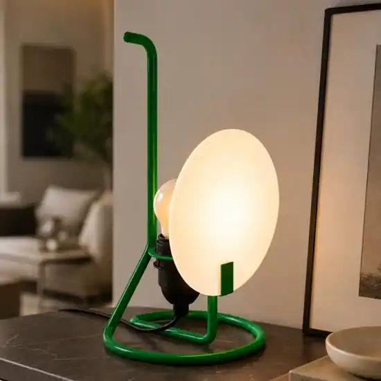 Subito Disponibile Stilnovo bugia lampada da tavolo verde design moderno vetro