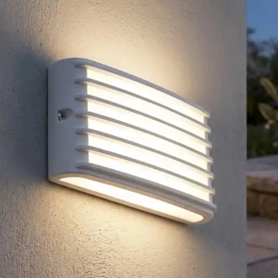 Applique per esterno balcone rettangolare bianca led 4000k ip65 Compra Online