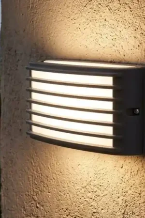 Di Tendenza Applique rettangolare per esterno grafite design griglia led 3000k ip65