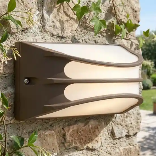 Applique per esterni color caffé moderna led 10w 3000k ip65 Vendita Finale