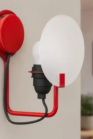 Applique da parete rossa bugia stilnovo design moderno Prezzo Basso