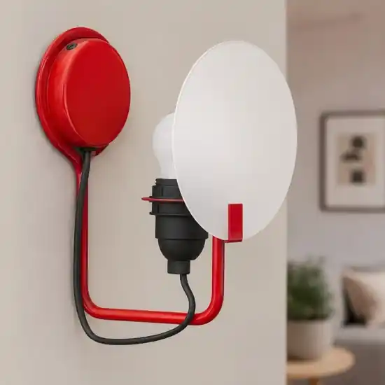 Applique da parete rossa bugia stilnovo design moderno Prezzo Basso