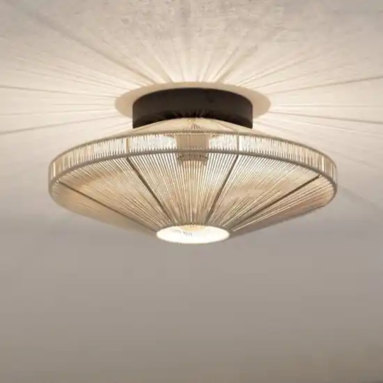 Plafoniera diamante di canapa crema design eglo midsumer Must-Have