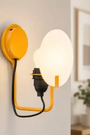 Compra Oggi Stesso Stilnovo bugia applique design gialla moderna lampadina e27