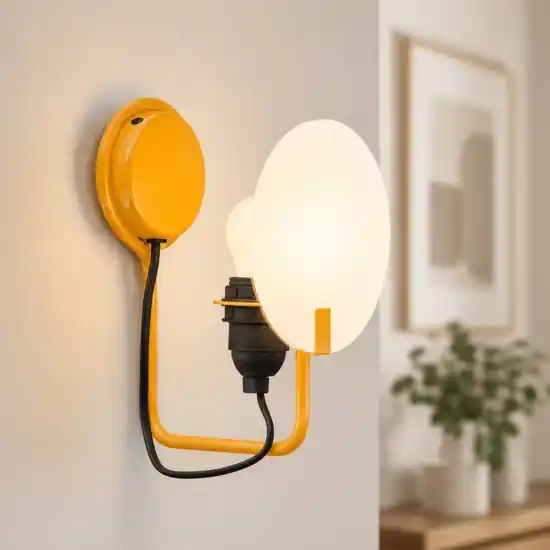Compra Oggi Stesso Stilnovo bugia applique design gialla moderna lampadina e27
