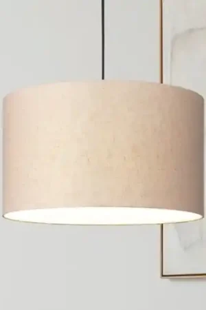 Compra Adesso Lampadario a sospensione paralume cilindro di lino eglo feniglia