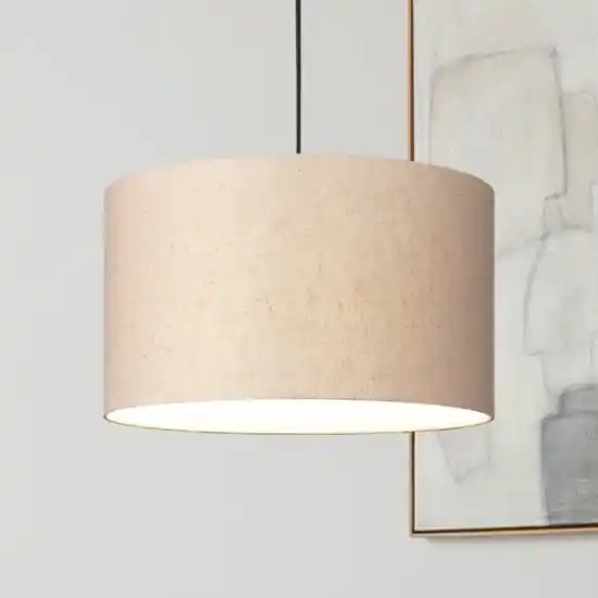Compra Adesso Lampadario a sospensione paralume cilindro di lino eglo feniglia