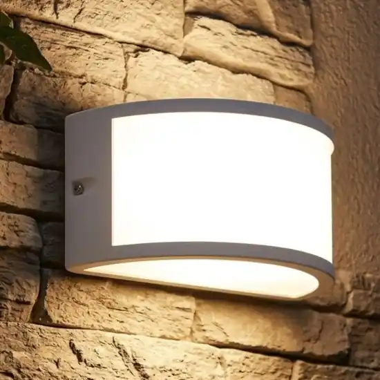Applique curva per esterno bianca led 4000k ip65 Consegna Rapida