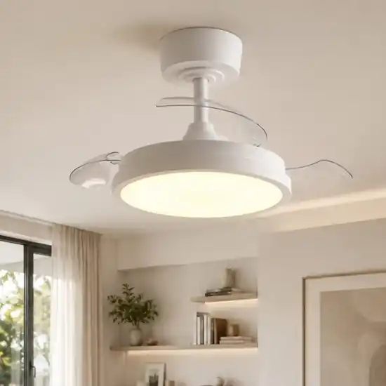 Ventilatore con plafoniera pale retraibili eglo malpica led cct stanza 13mq A Buon Prezzo