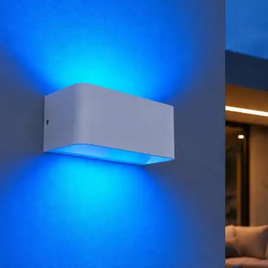 Applique bianco da esterno led rgb da 2700k a 6500k controllo da remoto app ip55 eglo sania-z Consegna Rapida