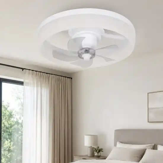 Spedizione Espresso Ventilatore con plafoniera bianco led cct ambienti fino a 13mq con telecomando