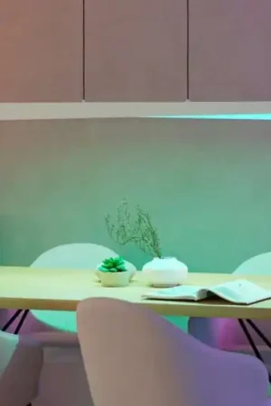 Di Tendenza Lampadario barra a sospensione grigio led rgb 2700k a 6500k controllo remoto app