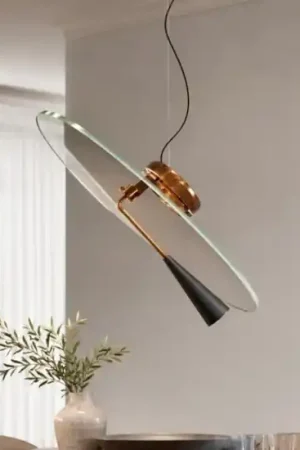 Affare Lampadario moderno per tavolo da pranzo stilnovo bascula led 3000k bronzo