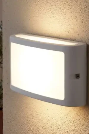 Affare Applique rettangolare da esterno bianca moderna led 10w 4000k ip65