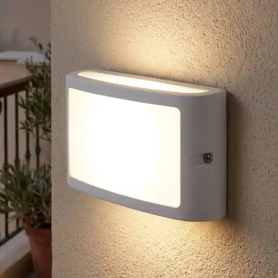 Affare Applique rettangolare da esterno bianca moderna led 10w 4000k ip65