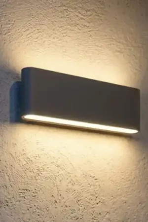 Applique da esterno rettangolare antracite led biemissione cct top light lima Promozione