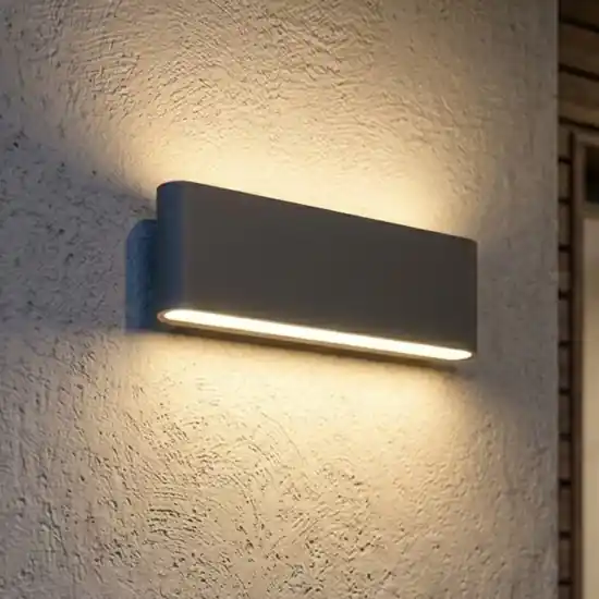 Applique da esterno rettangolare antracite led biemissione cct top light lima Promozione