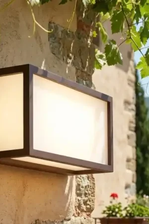 Applique da esterno corten rettangolare top light osaka Ultimissimo Modello