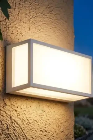 Applique da esterno bianca rettangolare top light osaka Di Tendenza