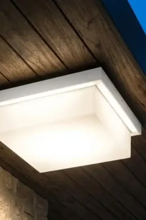 Top light plafoniera per esterno miami bianca quadrata Offerta