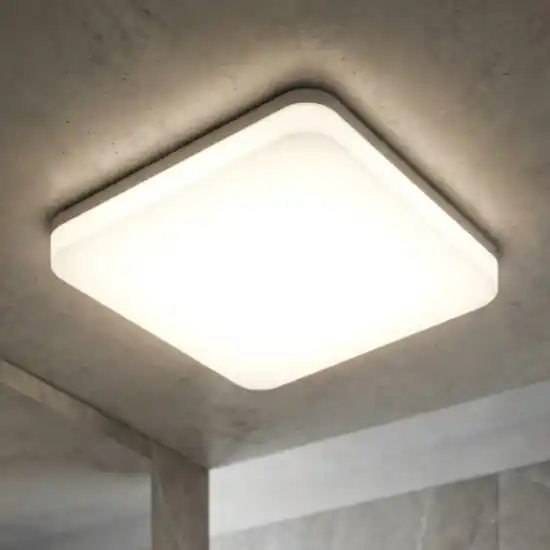 Isyluce plafoniera quadrata per bagno bianca led cct ip54 Spedito Oggi