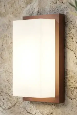 Professionale Isyluce applique da esterno corten moderna rettangolare ip65
