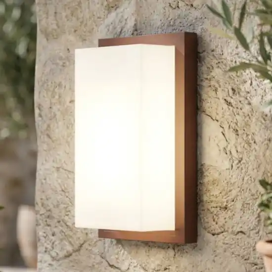 Professionale Isyluce applique da esterno corten moderna rettangolare ip65