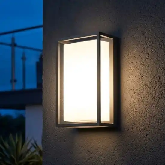 Applique per esterno balcone rettangolare antracite moderna isyluce ip65 Affare
