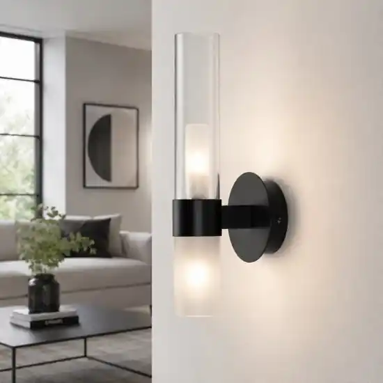Ordina Subito Applique da parete nero vetri tubolari design moderno