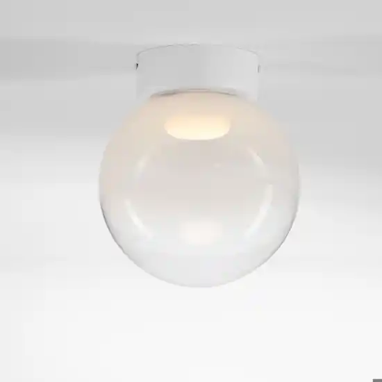 Must-Have Plafoniera sfera di vetro bianco sfumato da soffitto led 7w 3000k dimmerabile