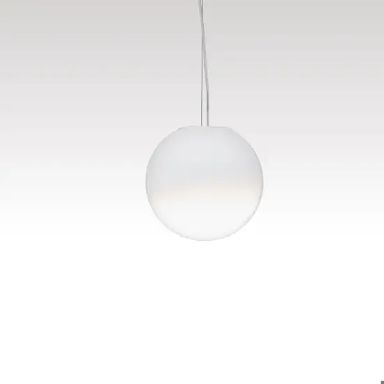 Lampada a sospensione sfera 20 cm vetro sfumato bianco led 7w 3000k dimmerabile Spedizione Espresso