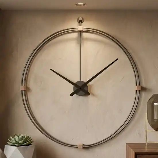 Promo Stagionale Orologio da parete tridimensionale tortora rotondo 80cm
