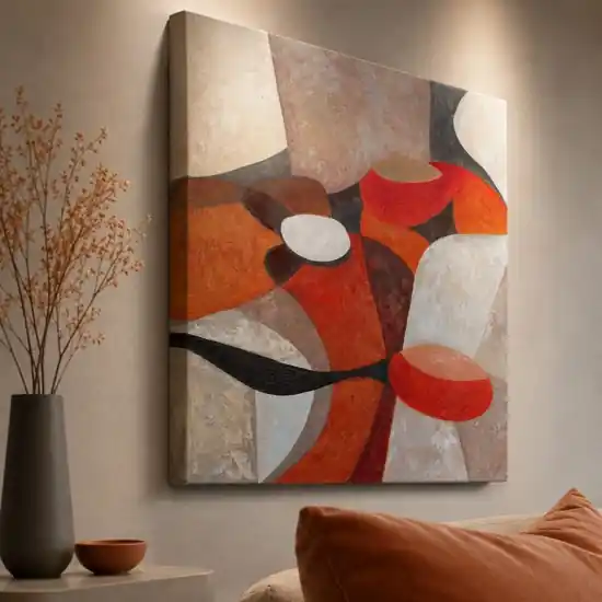 Nuova Collezione Quadro 120x120 cm danza di forme astratto moderno dipinto a rilievo quadrato