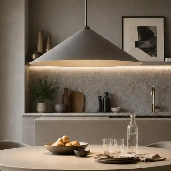 Professionale Lampadario a sospensione cono di metallo marrone 40 cm per tavolo cucina