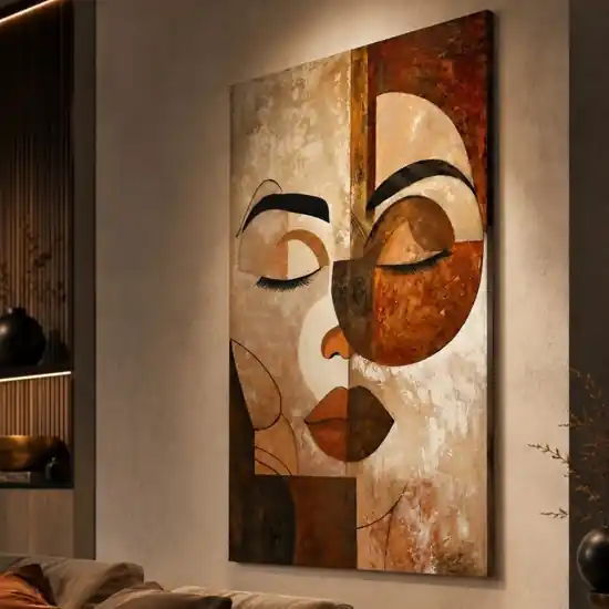 Quadro verticale materico geometrie dell’anima 100x150 per salotto Esclusivo