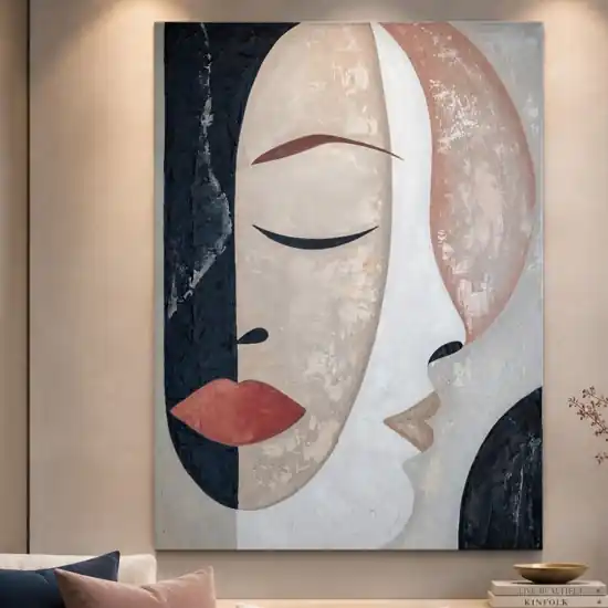 Offerta Quadro moderno sussurri interiori 80x120 dipinto materico a rilievo