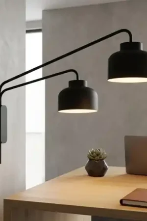 Applique nera due luci orientabili bottone vivida dimmerabile con telecomando Ordina Subito