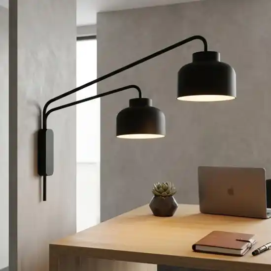 Applique nera due luci orientabili bottone vivida dimmerabile con telecomando Ordina Subito