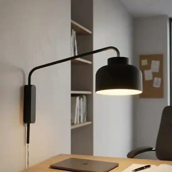 Vivida applique da parete bottone nera dimmerabile con telecomando Promo Stagionale