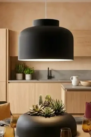 Vivida bottone lampadario da cucina dimmerabile nero biemissione con telecomando Popolare