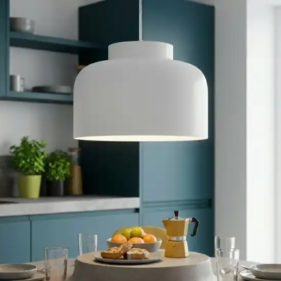 Vivida lampadario da cucina bottone bianco led dimmerabile con telecomando Compra Adesso