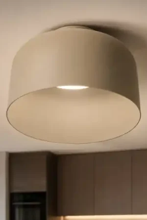 Vivida plafoniera moderna color sabbia bottone dimmerabile con telecomando Ultima Occasione