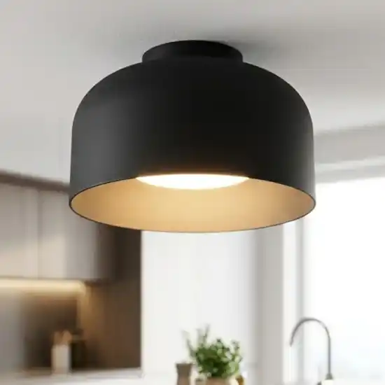 Vivida bottone plafoniera nera moderna a soffitto led dimmerabile con telecomando Bestseller