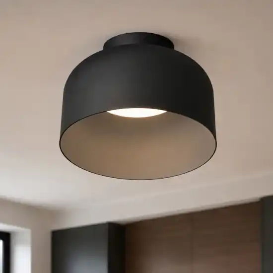 Vivida bottone plafoniera nera dimmerabile con telecomando led 16w cct 22cm Ordina Subito