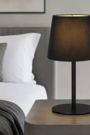 Abat-jour nera moderna per comodini camera da letto Ultimissimo Modello