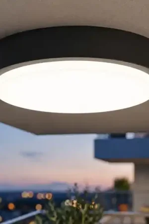 Compra Adesso Top light plafoniera antracite da esterno rotonda moderna