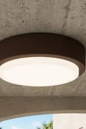 Top light plafoniera rotonda baku corten moderna ip54 Offerta Lampo