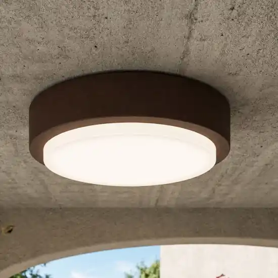 Top light plafoniera rotonda baku corten moderna ip54 Offerta Lampo