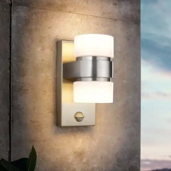 Applique da esterno moderna led 3000k alluminio ip44 sensore di movimento Solo Oggi