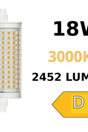 Life lampadina r7s 118 led 18w 3000k 2454 lumen ottica 320 Affare